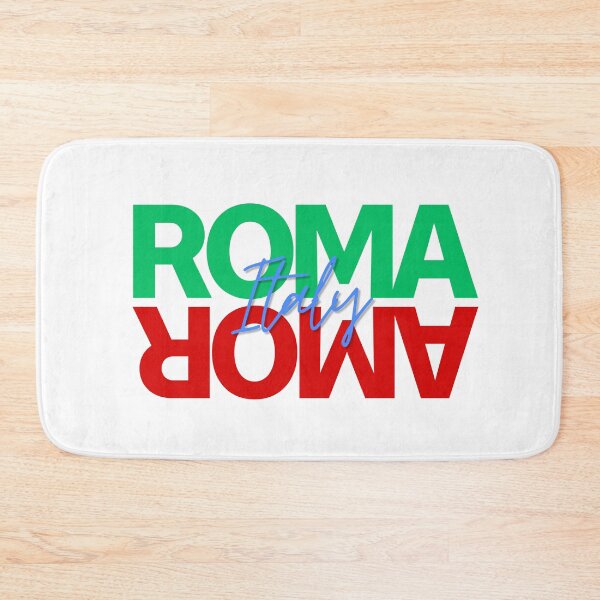 Artikelvorschau, Roma Amor Italy Mirror Typography T-Shirt Italienische Liebe Geschenk Reisesouvenir Tee entworfen und verkauft von oonproducts.