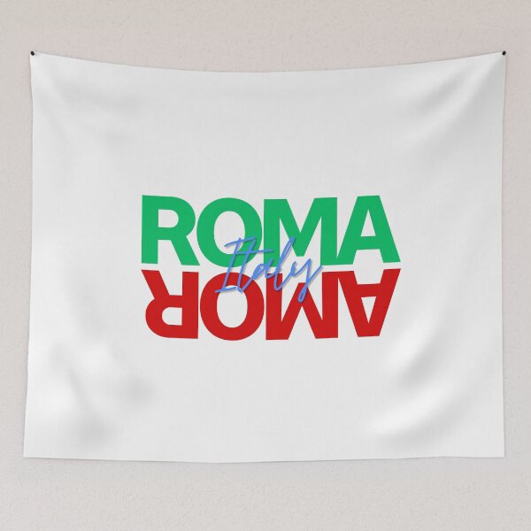 Item preview, Roma Amor Italy Mirror Typography T-Shirt Italian Love Gift Travel Souvenir Tee designed and sold by oonproducts.