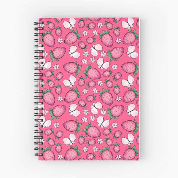 Item preview, Cute pink strawberry pattern  designed and sold by feannaart.