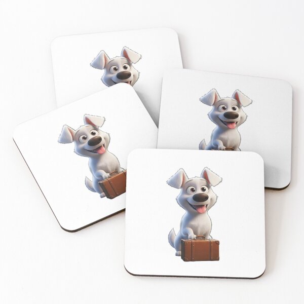 Item preview, Cute White Puppy with Suitcase Sticker | Adorable Travel Cartoon Dog PNG designed and sold by ashwin131.