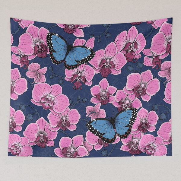 Item preview, Botanical Orchid Garden with Butterflies designed and sold by Katerina Mitkova Kirilova.