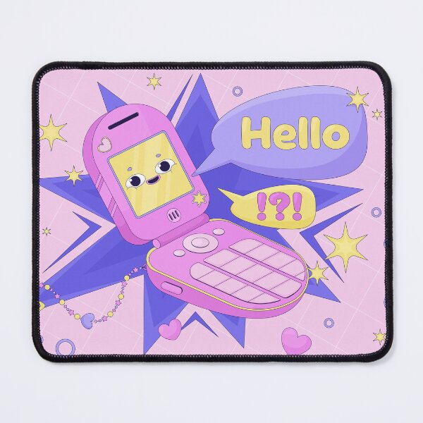 Item preview, Cute Y2K Flip Phone Saying Hello designed and sold by IMGvisuals.
