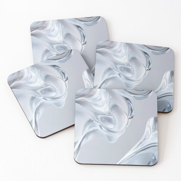 Item preview, Liquid Glass 3D Abstract Wave Clean Futuristic Crystal Drops Art designed and sold by LYAN-STORE.