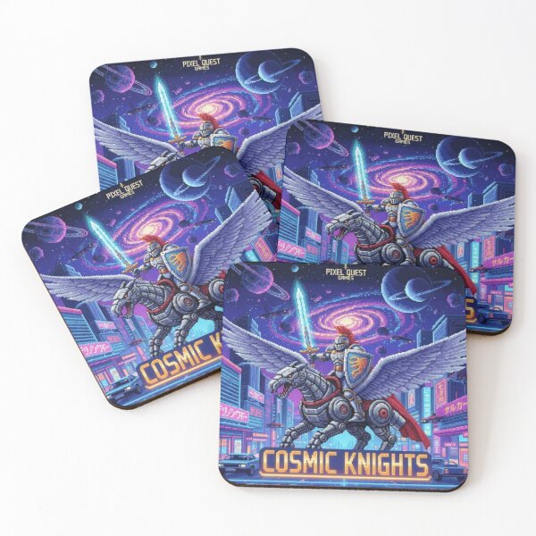 Item preview, Cyber Fantasy Cosmic Knight Pixel Quest Universe designed and sold by EchoWave11.