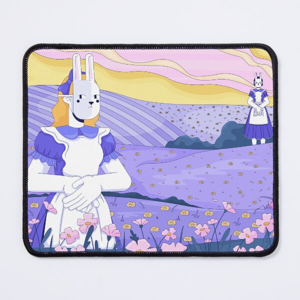Item preview, Rabbit Mask Girls in Sunset Purple Fields designed and sold by IMGvisuals.