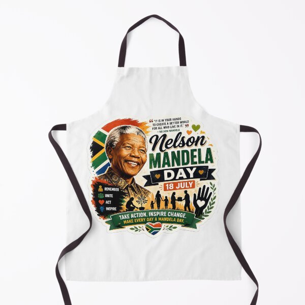 Item preview, Nelson Mandela Day Sticker – Inspire Change, Take Action (18 July) designed and sold by Artisan Finds Online.