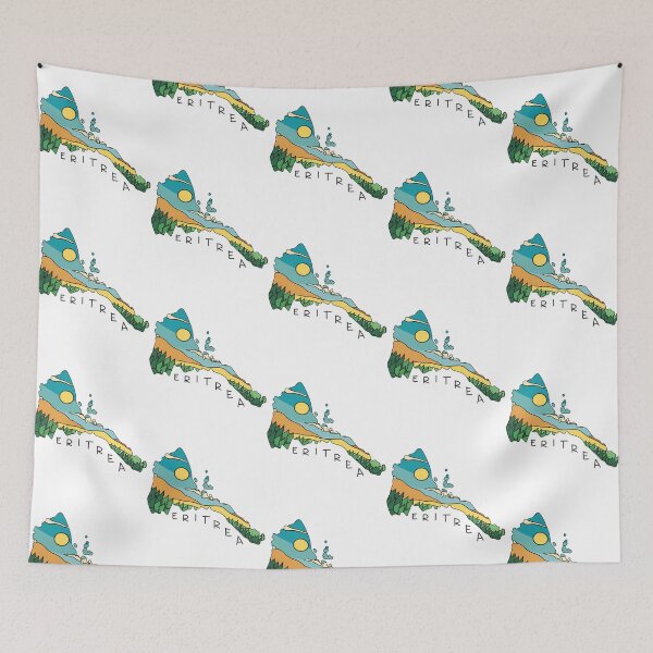 Item preview, Eritrea Landscape Map Art designed and sold by pasharomaia.