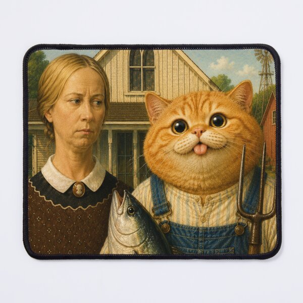 Item preview, Funny Chonky Gingerboi American Gothic Daydreamscape designed and sold by Mindworx21.