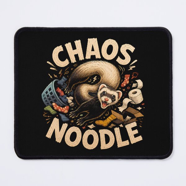 Item preview, Chaos Noodle Ferret designed and sold by Kay Kay Design Shop.