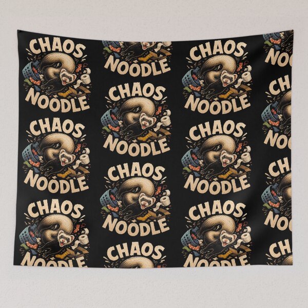 Artikelvorschau, Chaos Noodle Ferret entworfen und verkauft von Kay Kay Design Shop.