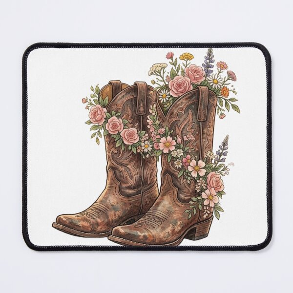 Item preview, Western Boho Cowboy Boots – Floral Country Design designed and sold by ShirtsUp-Lane.