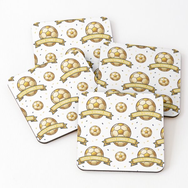 Item preview, Soccer Summer 2026 Gold Football Pattern | Sports Fan Repeat Design designed and sold by @SHINTOSARTSTORE.