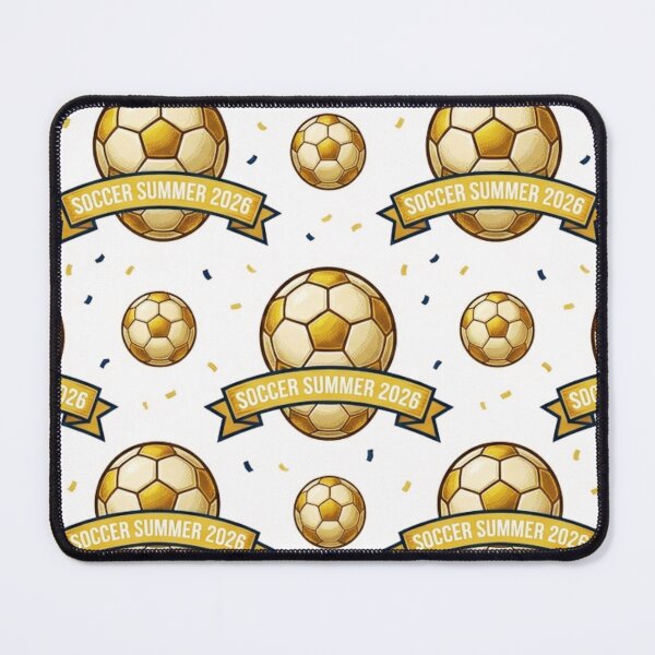 Item preview, Soccer Summer 2026 Gold Football Pattern | Sports Fan Repeat Design designed and sold by @SHINTOSARTSTORE.