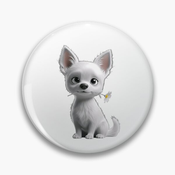 Item preview, Cute White Puppy with Daisy Flower Sticker | Adorable Cartoon Dog PNG designed and sold by ashwin131.
