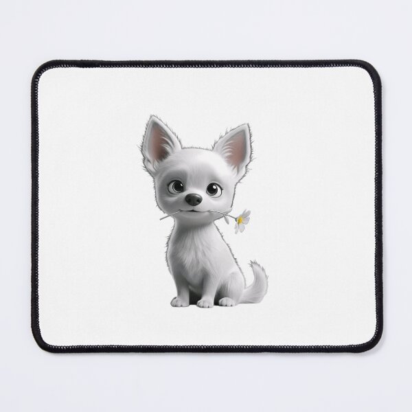 Item preview, Cute White Puppy with Daisy Flower Sticker | Adorable Cartoon Dog PNG designed and sold by ashwin131.