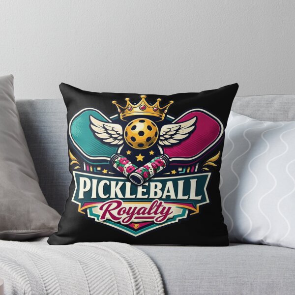 Item preview, Pickleball Royalty – Crowned Paddle Badge Design designed and sold by Timeless Junction.