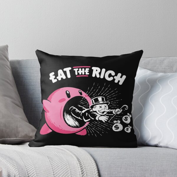 Item preview, Food loving cute pink creature eating the rich designed and sold by therocketman.
