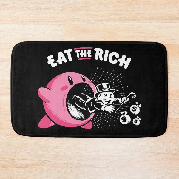 Item preview, Food loving cute pink creature eating the rich designed and sold by therocketman.