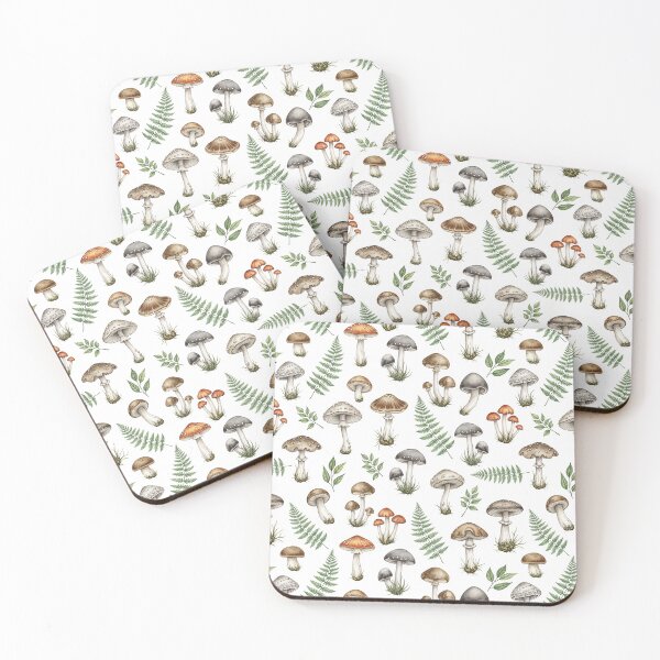 Item preview, Wild Mushroom Forest Botanical Pattern designed and sold by Canvas-Whispers.