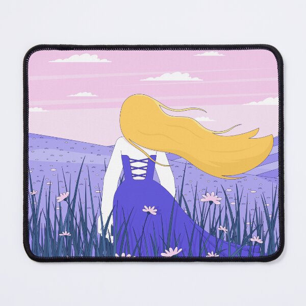 Item preview, Cottagecore Girl Walking Through Purple Fields designed and sold by IMGvisuals.
