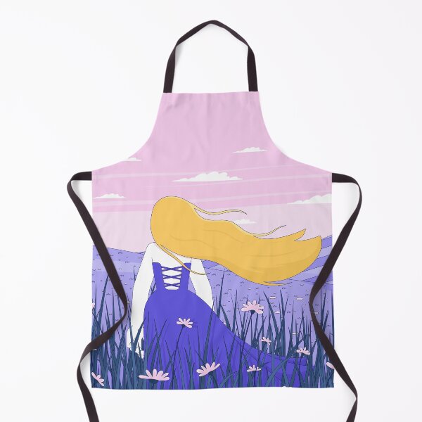 Item preview, Cottagecore Girl Walking Through Purple Fields designed and sold by IMGvisuals.