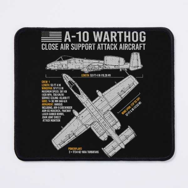 Item preview, A-10 Warthog Us Aircraft Plane Usaf Airplane Blueprint designed and sold by archarlyfitnes.