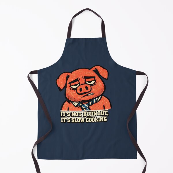 Item preview, It's Not Burnout, It's Slow Cooking - Pig Vintage Screen Print Design designed and sold by BeanToePets.