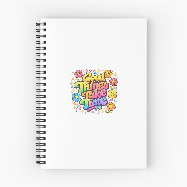 Item preview, Good Things Take Time Retro Rainbow Typography designed and sold by Euforiacreations951.