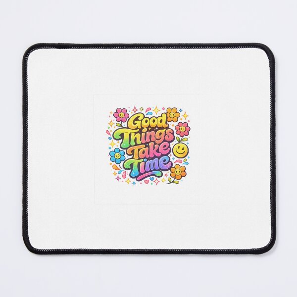 Item preview, Good Things Take Time Retro Rainbow Typography designed and sold by Euforiacreations951.