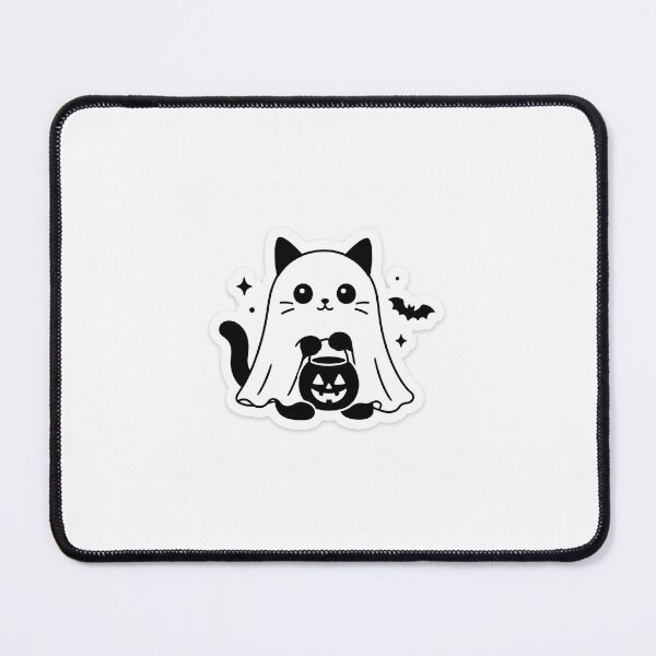 Item preview, Cute Ghost Cat Sticker | Kawaii Halloween Kitty Decal designed and sold by Cozy Art Studio.