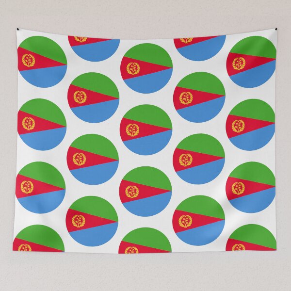 Item preview, Eritrea Round Flag Eritrean Patriotic Heritage designed and sold by pasharomaia.