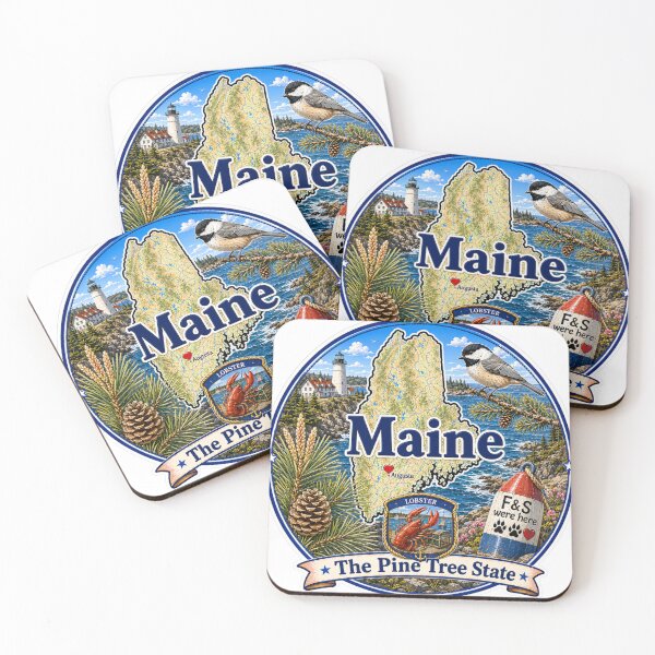 Item preview, Maine - Collect America with Freckle and Spencer designed and sold by CollectrsCornr.