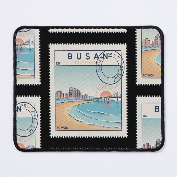Item preview, Busan South Korea Coastal Postage Stamp Travel Sticker designed and sold by stickercuffs.