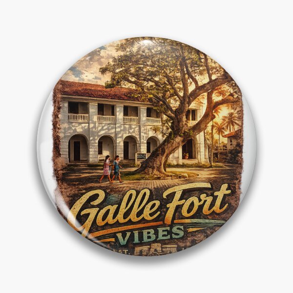 Item preview, Galle Fort Vibes – Colonial Heritage & Banyan Tree Vintage T-Shirt Design designed and sold by GooniSL.