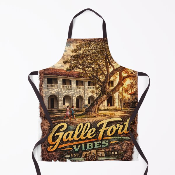 Item preview, Galle Fort Vibes – Colonial Heritage & Banyan Tree Vintage T-Shirt Design designed and sold by GooniSL.