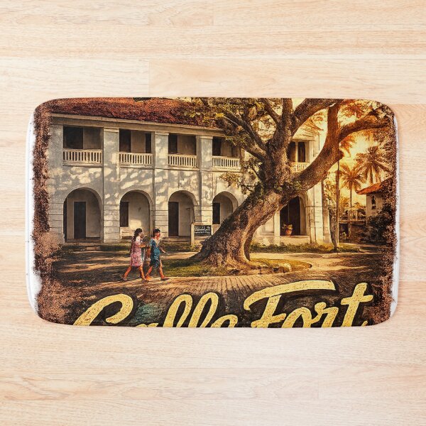 Item preview, Galle Fort Vibes – Colonial Heritage & Banyan Tree Vintage T-Shirt Design designed and sold by GooniSL.