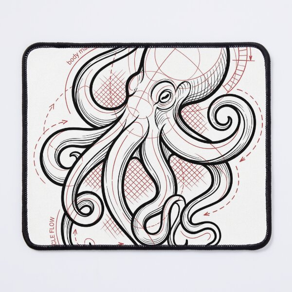 Item preview, Vintage Octopus Anatomy Sketch Line Art designed and sold by ECCreationx.