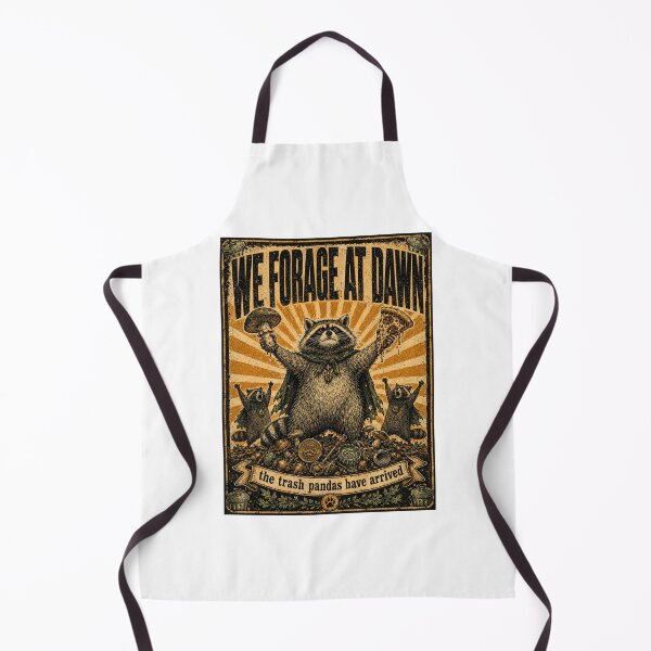 Item preview, Foraging Raccoon Vintage Woodland Humor Forest Illustration designed and sold by MotivaChic.