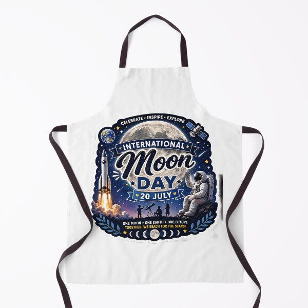Item preview, International Moon Day Sticker – One Moon, One Earth, One Future (20 July) designed and sold by Artisan Finds Online.