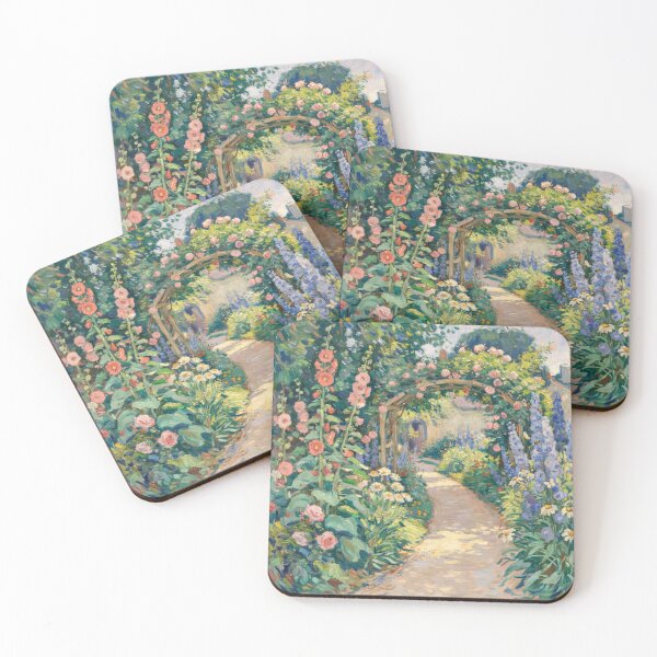 Item preview, Claude Monet Sunlit Cottage Garden Path – Impressionist French Floral Landscape Art designed and sold by Tamas Das.