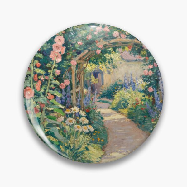 Item preview, Claude Monet Sunlit Cottage Garden Path – Impressionist French Floral Landscape Art designed and sold by Tamas Das.