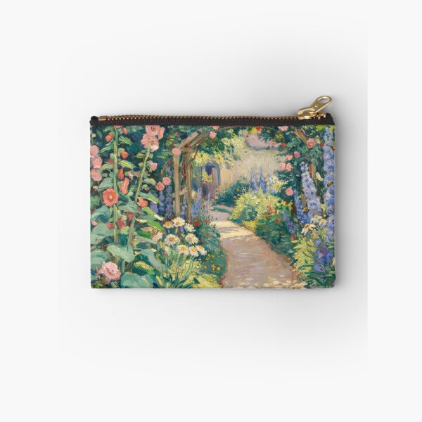 Item preview, Claude Monet Sunlit Cottage Garden Path – Impressionist French Floral Landscape Art designed and sold by Tamas Das.