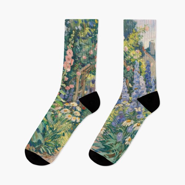Item preview, Claude Monet Sunlit Cottage Garden Path – Impressionist French Floral Landscape Art designed and sold by Tamas Das.