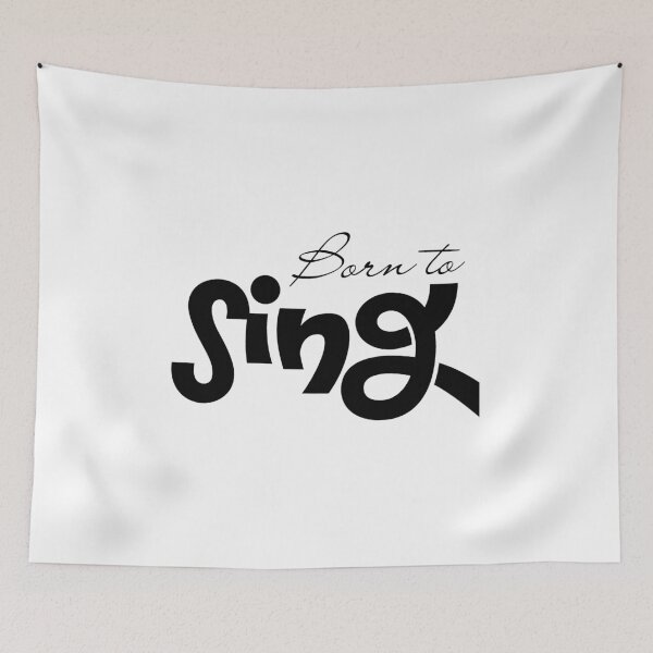 Item preview, Born To Sing Minimalist Typography Music Lover Singer Gift designed and sold by Artycom.