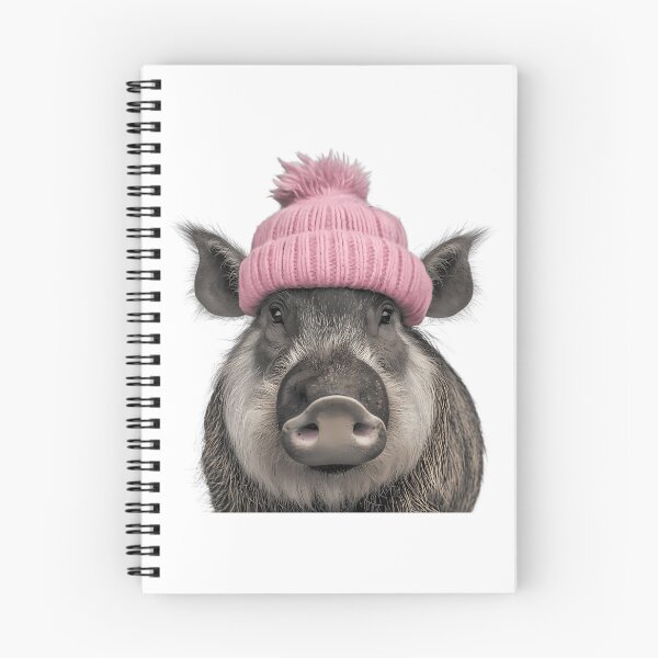 Item preview, Cozy Warthog Wearing Pink Winter Hat Trendy Animal Fashion Artwork designed and sold by archarlyfitnes.