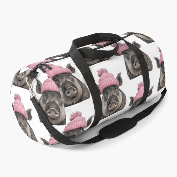 Item preview, Cozy Warthog Wearing Pink Winter Hat Trendy Animal Fashion Artwork designed and sold by archarlyfitnes.