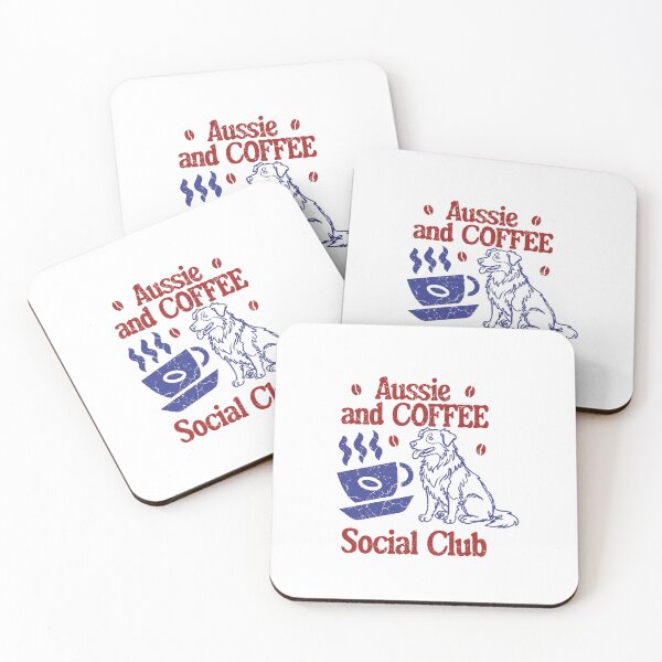 Item preview, Aussie and Coffee Social Club Funny Dog Lover designed and sold by HBDStudio.