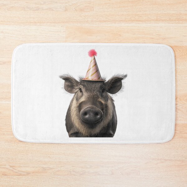 Item preview, Cute Warthog With Party Hat Birthday Celebration designed and sold by archarlyfitnes.