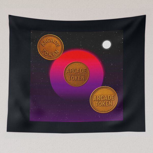Item preview, ❇️ INSERT COIN TO CONTINUE COLLECTION ❇️ -  Arcade Token – Lunar Landing Edition designed and sold by WheelieGdArt.