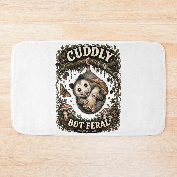 Item preview, Cute Opossum Mushroom Cottagecore Woodland Humor Art designed and sold by MotivaChic.